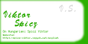 viktor spicz business card